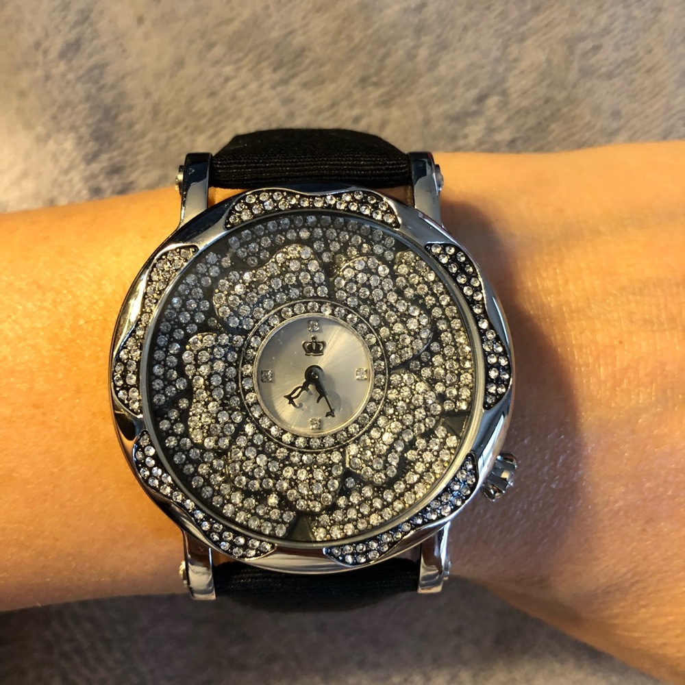 Women’s Juicy Couture Crystal Flower Watch